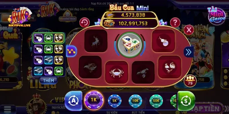 Khám phá bầu cua online Rikvip
