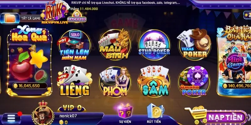 Hướng dẫn chơi bài Phỏm Rikvip thu được lợi nhuận khủng