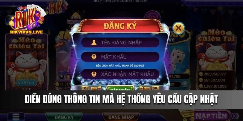 Thực hiện đầy đủ hướng dẫn đăng ký Rikvip
