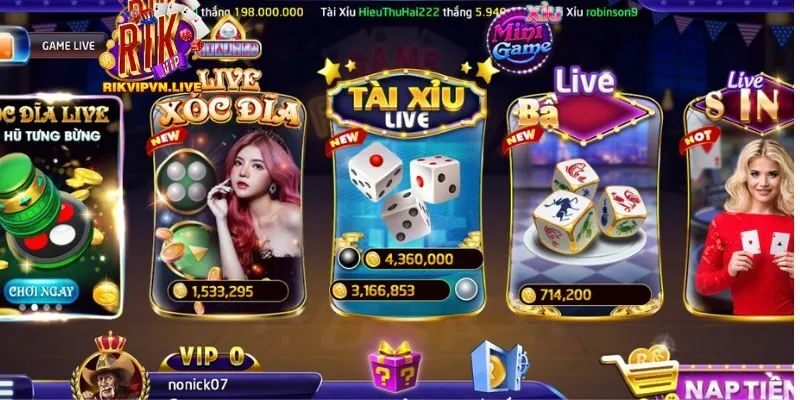 Tìm hiểu về tựa game xóc đĩa live Rikvip